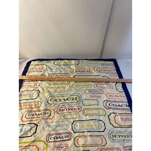 Coach Spellout 100% silk scarf 27x27” - Picture 4 of 5